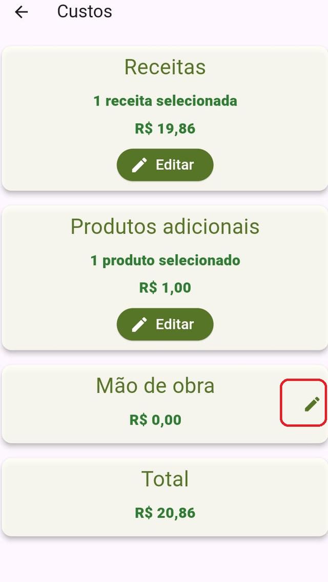 Ilustração do botão menu inicial