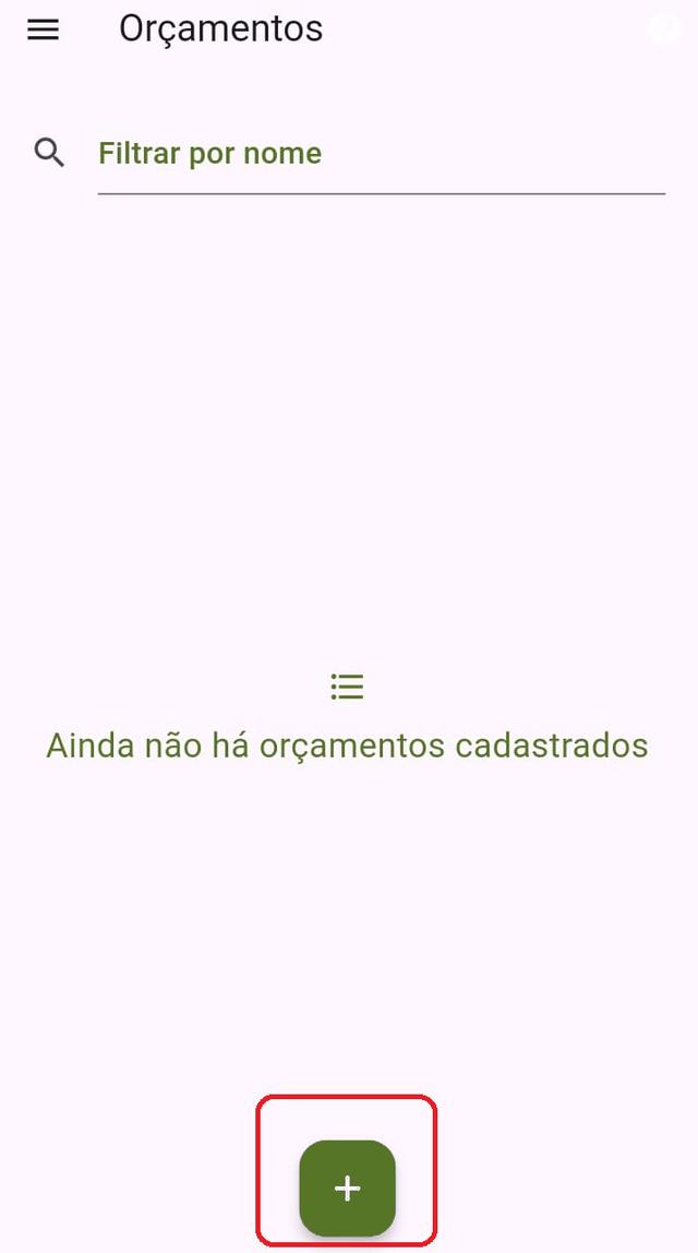 Ilustração do botão menu inicial