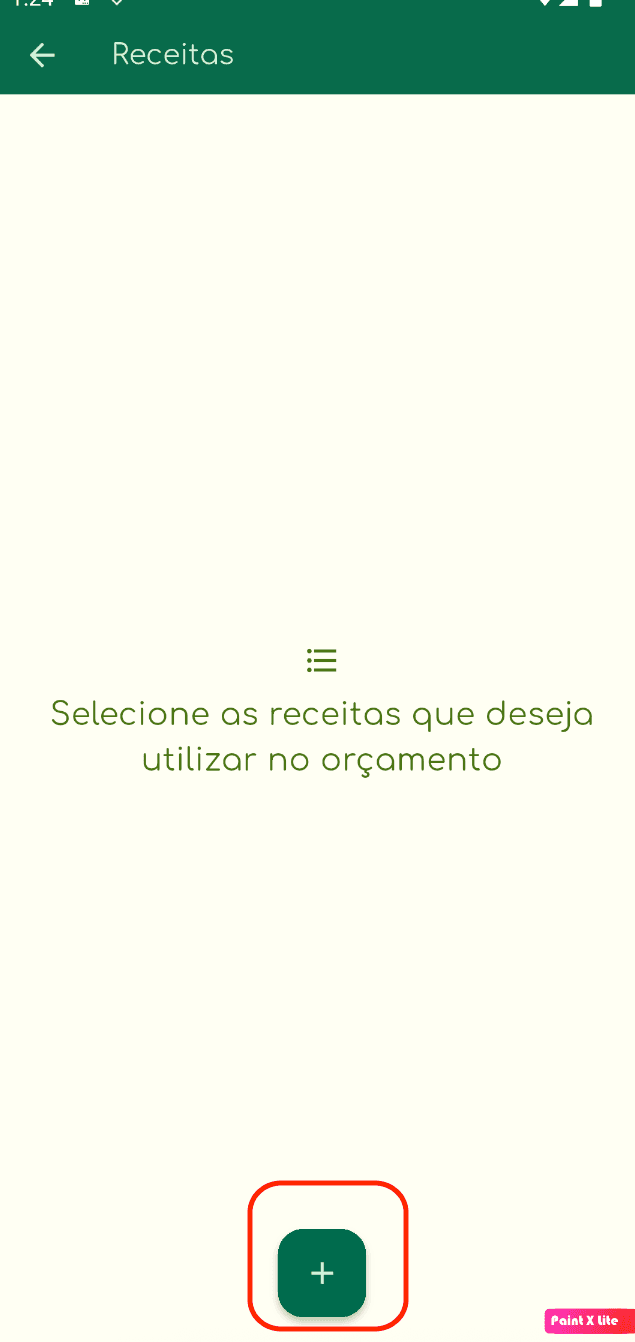 Ilustração do botão menu inicial