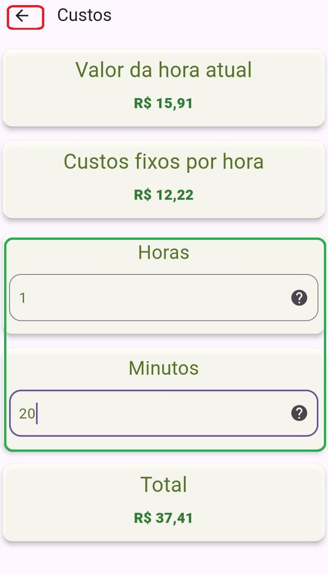 Ilustração do botão menu inicial