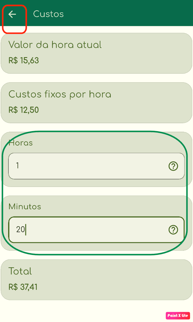 Ilustração do botão menu inicial