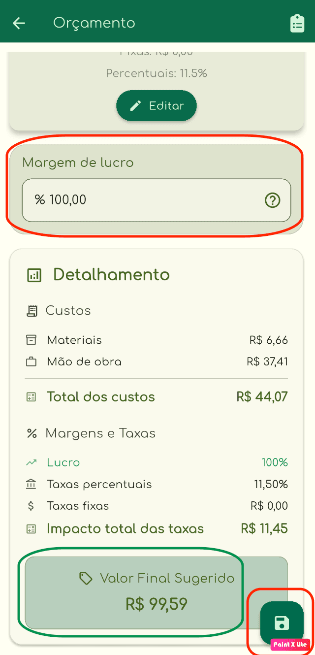 Ilustração do botão menu inicial