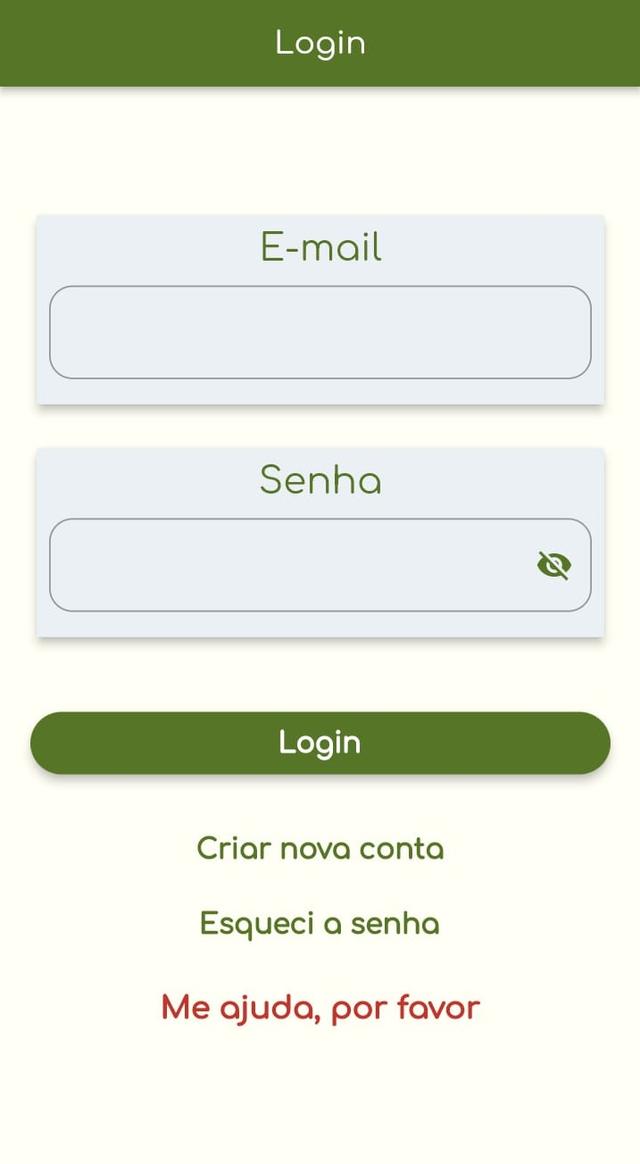 Imagem da tela de cadastro do App Precificação