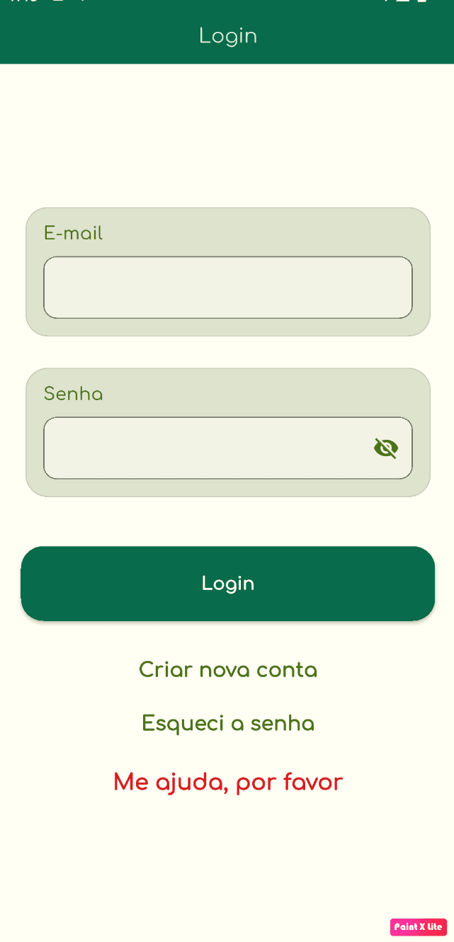 Imagem da tela de cadastro do App PrecificAção